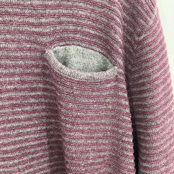 Robert Comstock Vertical Wool Nylon Ribbed Purple Sweater Men’s 2X Tall - Picture 3 of 10
